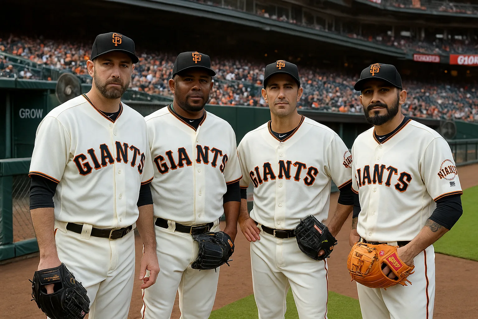 Giants bullpen – Affeldt, Casilla, Lopez, Romo