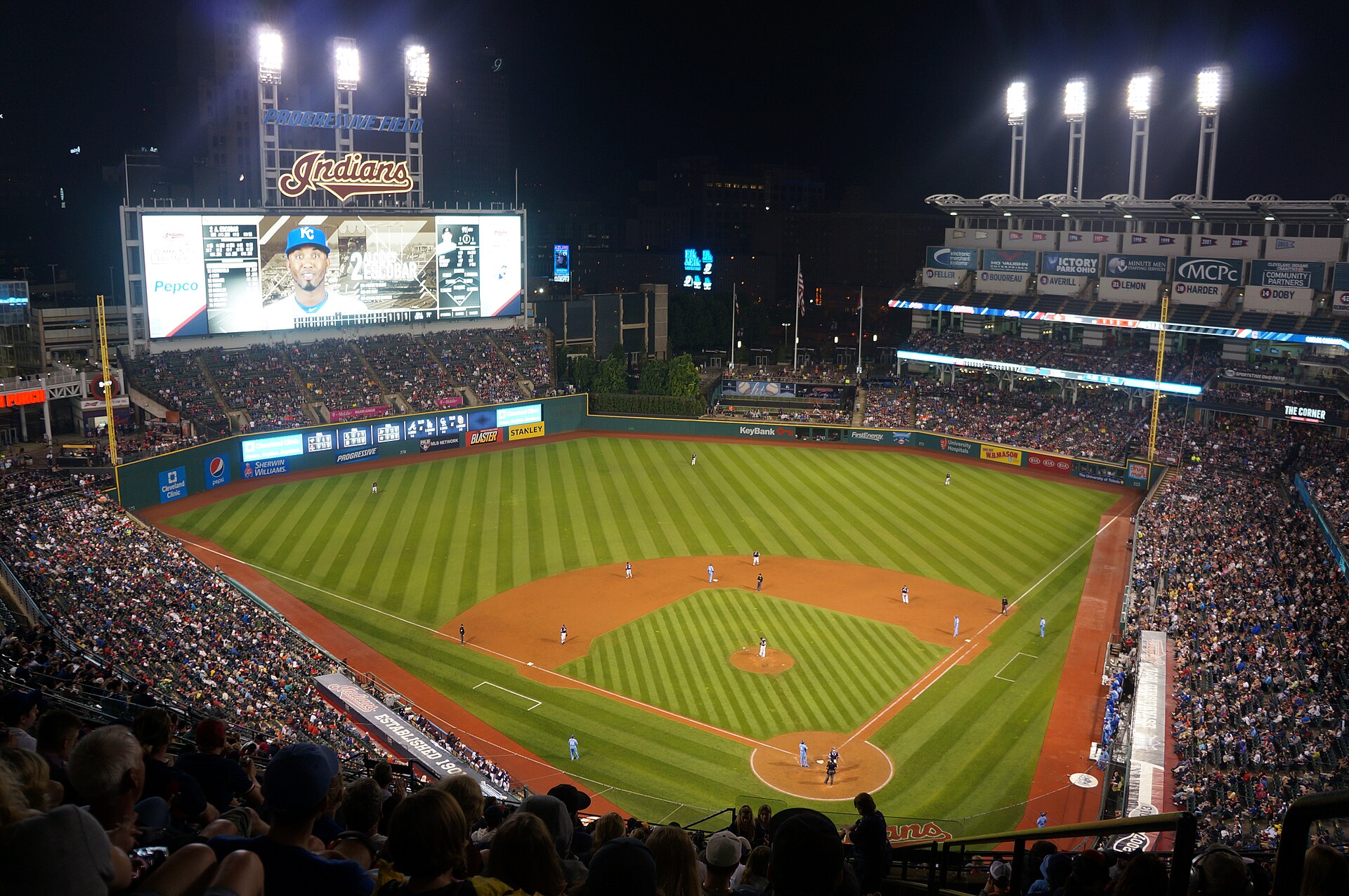 Progressive Field in Cleveland, where game one of the Tigers and Guardians doubleheader is the fourth leg on the September 4 card