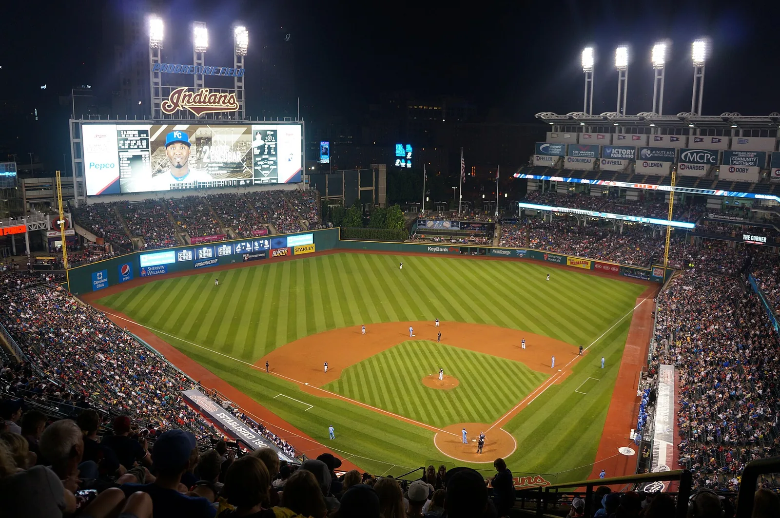 Progressive Field in Cleveland, where game one of the Tigers and Guardians doubleheader is the fourth leg on the September 4 card