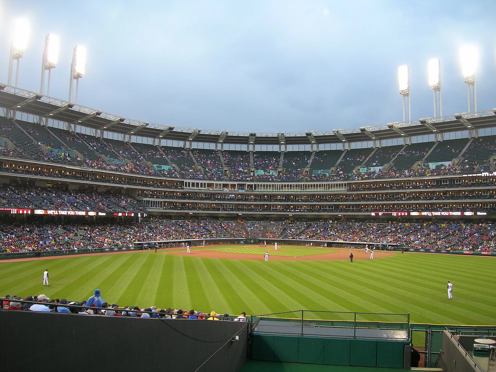 Progressive Field in Cleveland, where the Royals team total under and the Guardians run line both live